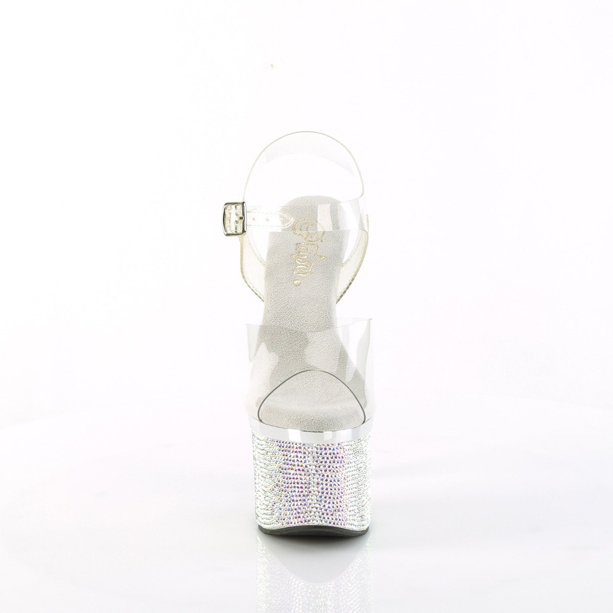 Pleaser Esteem-708DM C/S-SRS - Clear High-Platform Sandals