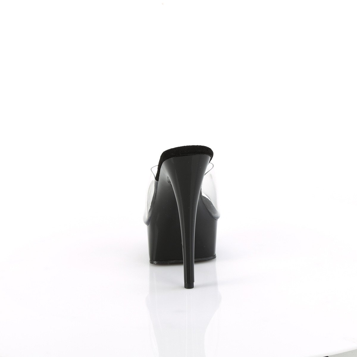 Pleaser Excite-601 C/B - Clear Platform High-Heel Slides