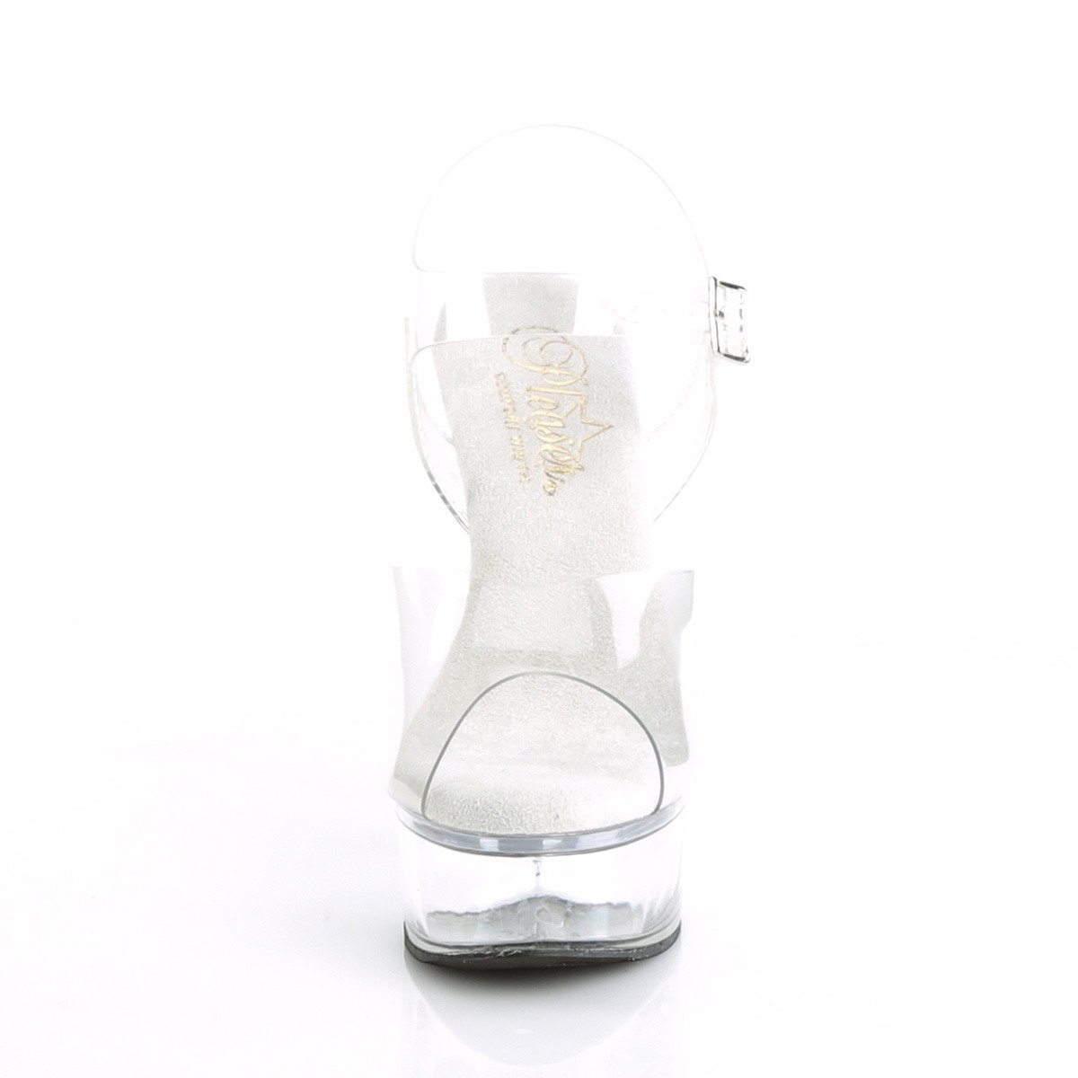Pleaser Excite-608 C/M - Clear Platform High-Heel Sandals