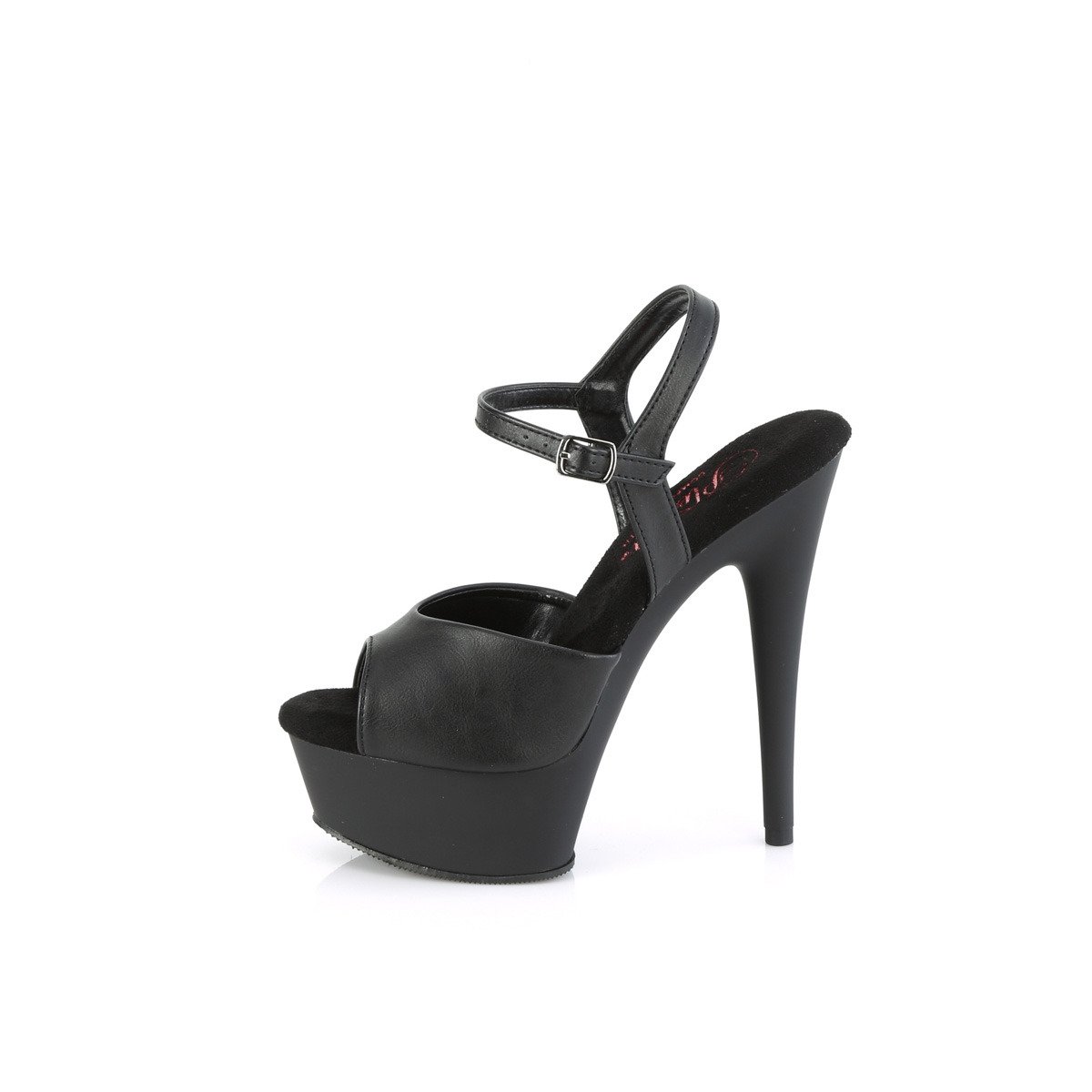 Pleaser Excite-609 BPU/M - Shiny Black Platform High-Heel Sandals