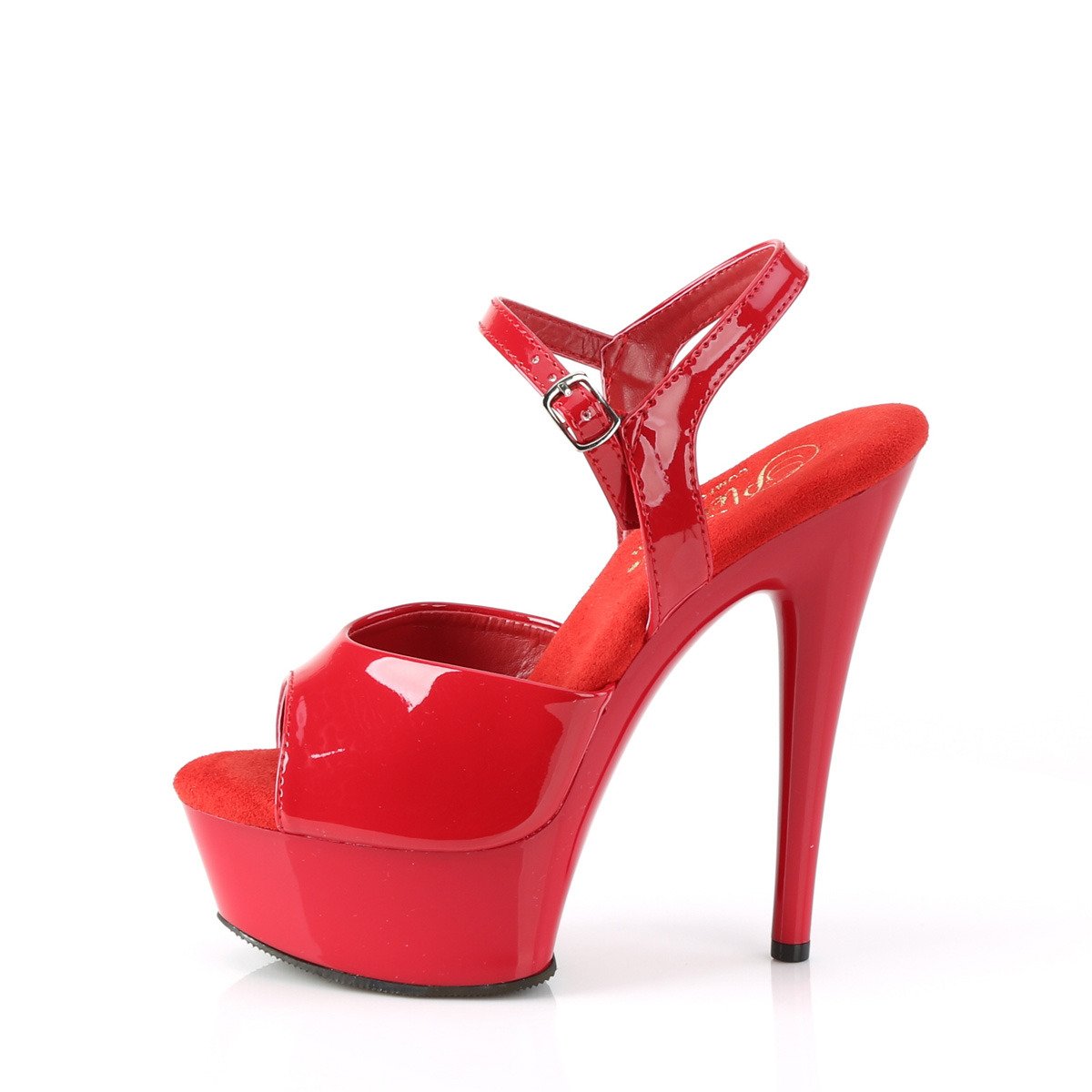 Pleaser Excite-609 R/M - Shiny Red Platform High-Heel Sandals