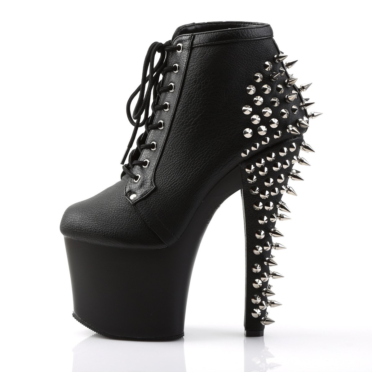 Pleaser Fearless-700-28 BPU/M - Black High-Platform Sandals