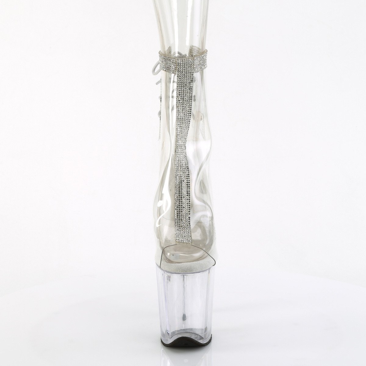 Pleaser Flamingo-1018C-2RS C-RS/C - Clear High-Platform Peep Toe Boots