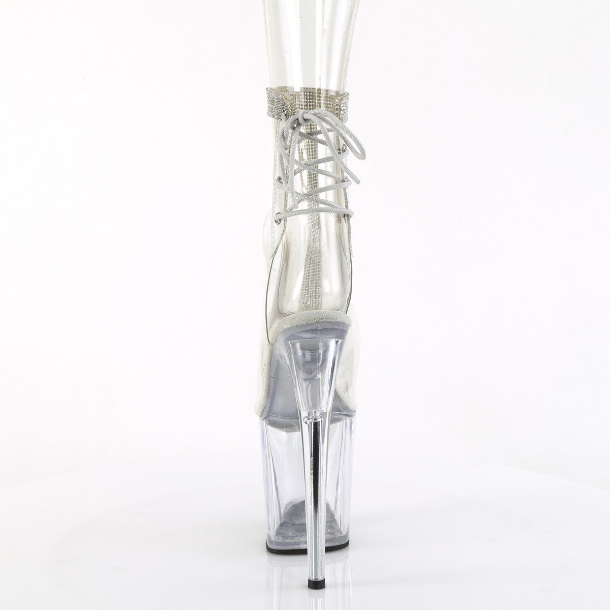 Pleaser Flamingo-1018C-2RS C-RS/C - Clear High-Platform Peep Toe Boots