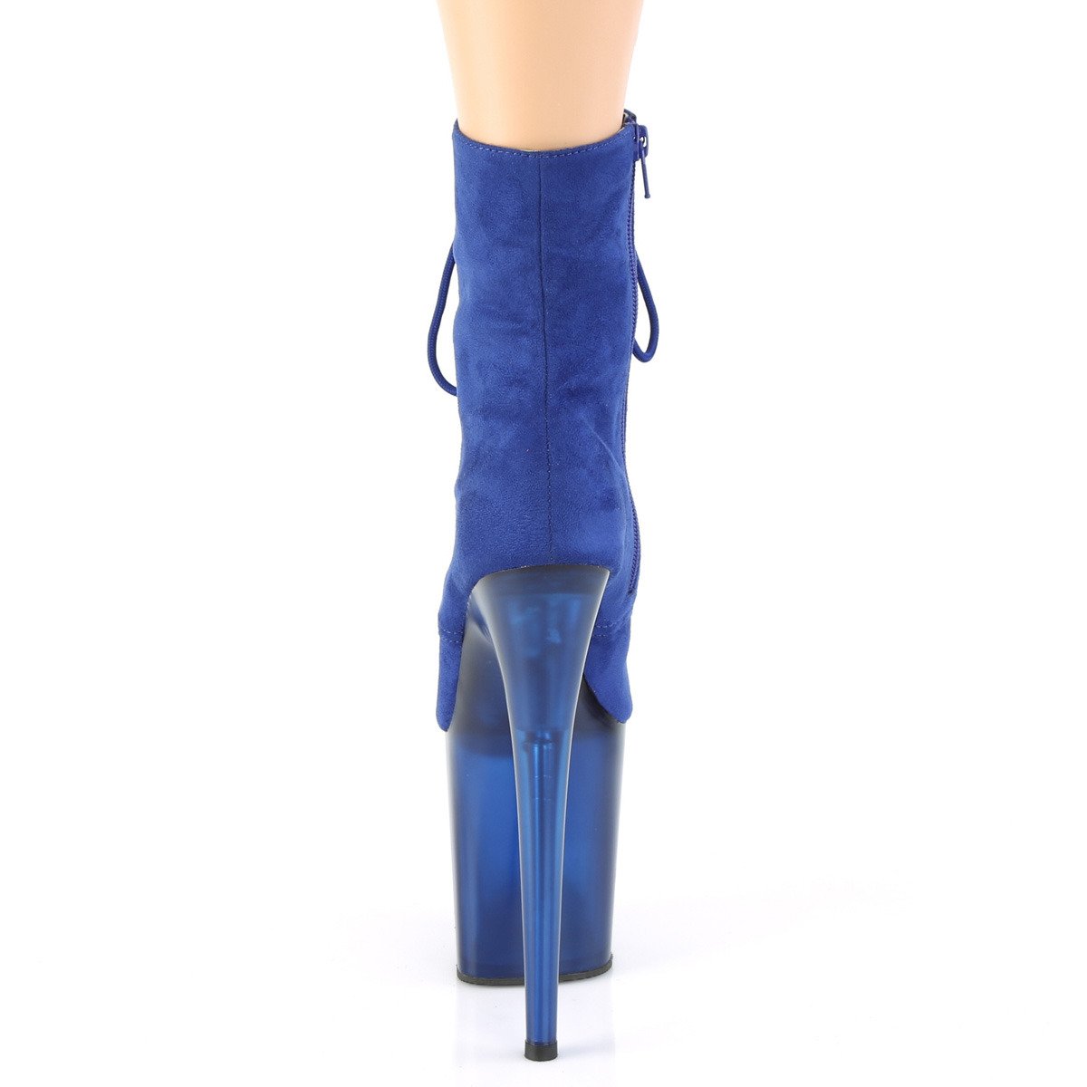 Pleaser Flamingo-1020FST BLFS/BL - Blue High-Platform Ankle Boots