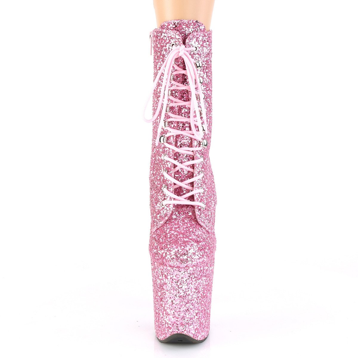 Pleaser Flamingo-1020GWR BPG/M - Pink High-Platform Ankle Boots