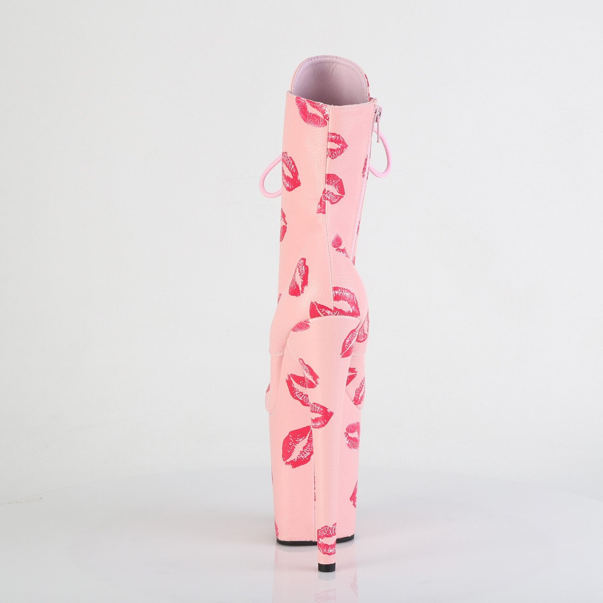 Pleaser Flamingo-1020KISSES BPPU/M - Pink High-Platform Ankle Boots