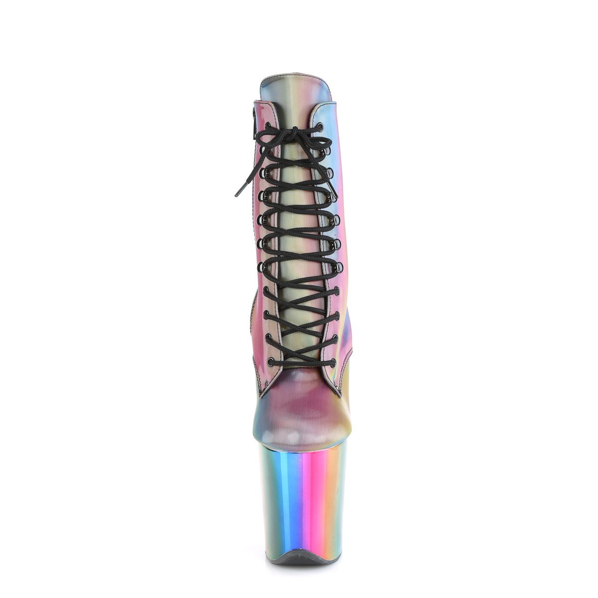 Pleaser Flamingo-1020RC RBW/RBWCH - Multicolour High-Platform Ankle Boots