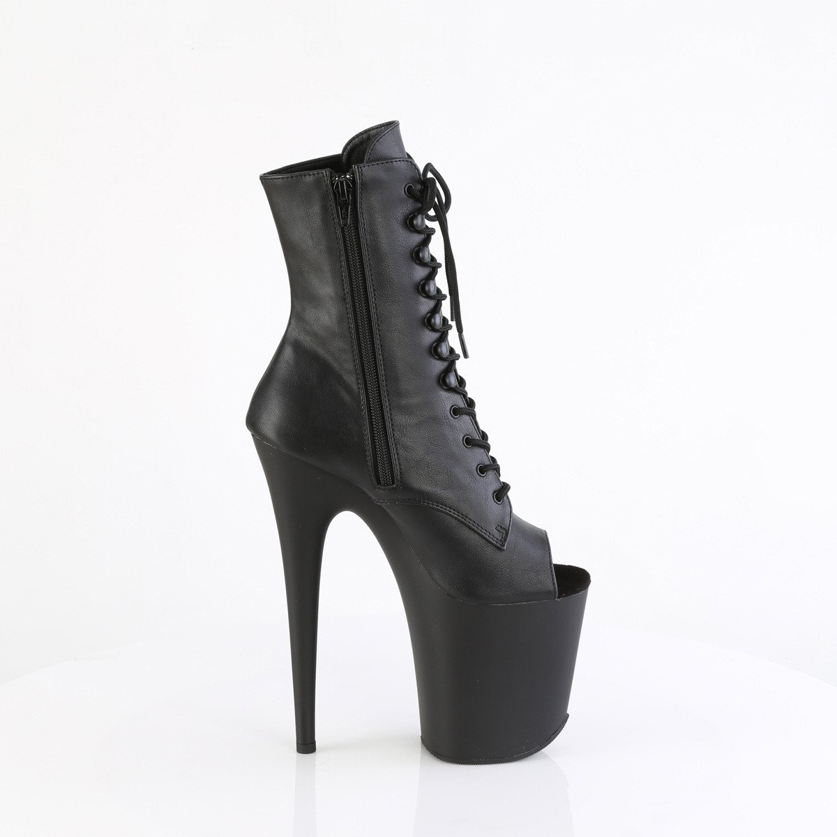 Pleaser Flamingo-1021 BPU/M - Black High-Platform Ankle Boots