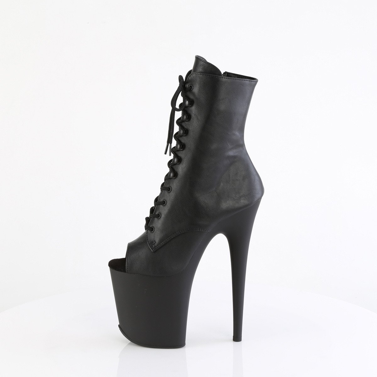Pleaser Flamingo-1021 BPU/M - Black High-Platform Ankle Boots