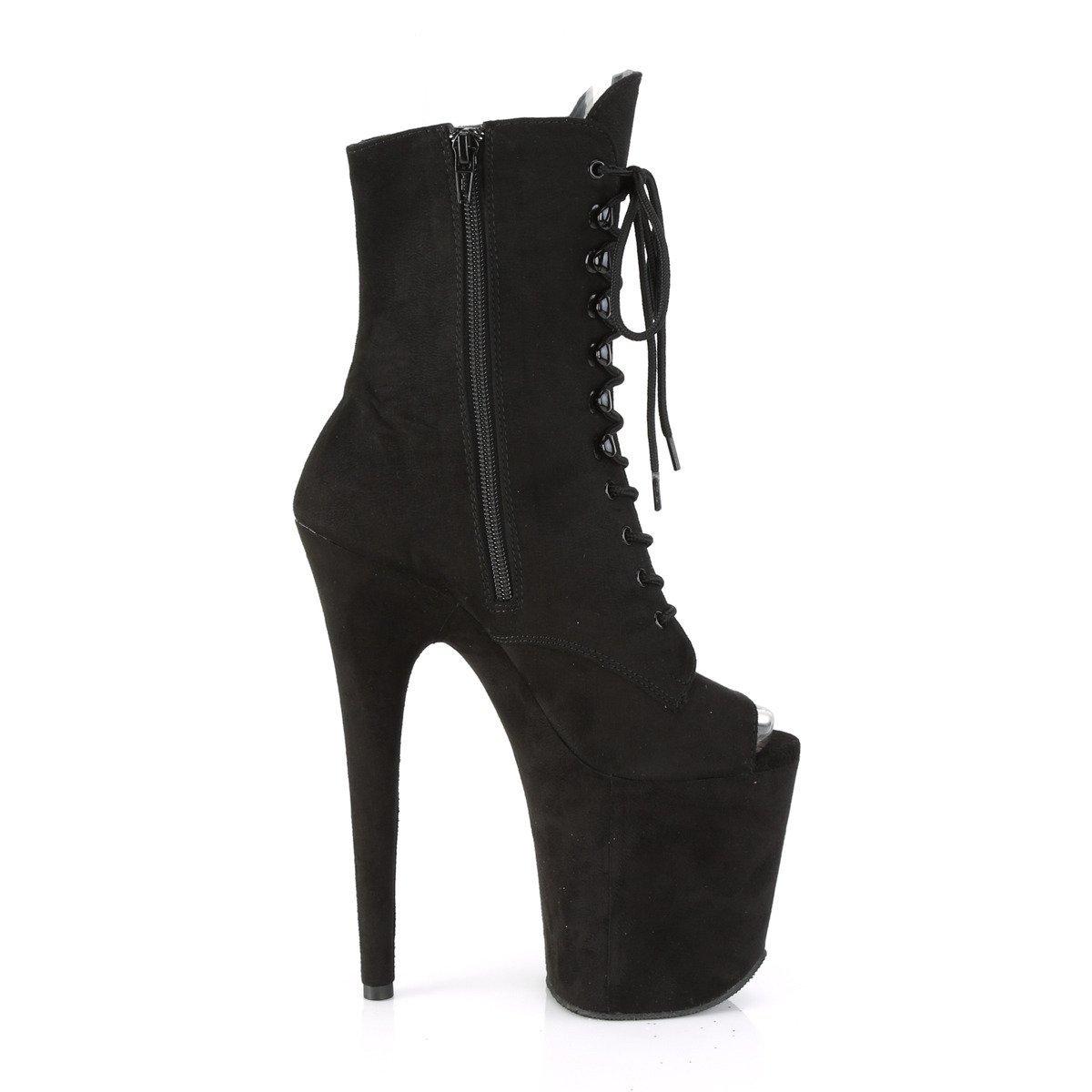 Pleaser Flamingo-1021FS BFS/M - Black High-Platform Ankle Boots