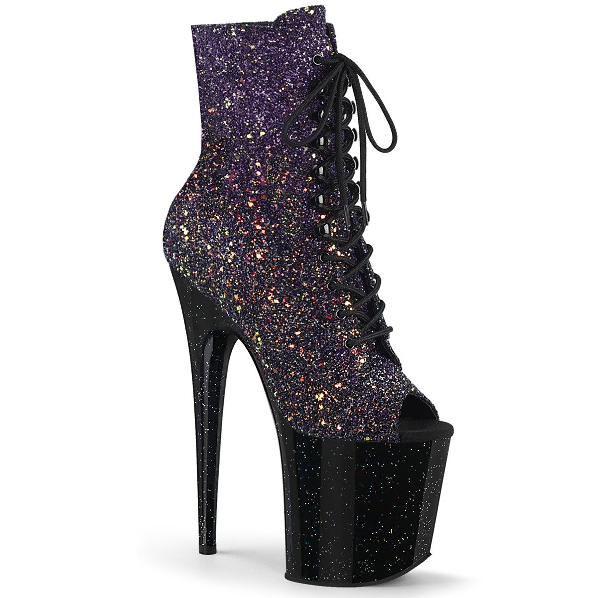 Pleaser Flamingo-1021OMBG PPG/B - Violet High-Platform Ankle Boots