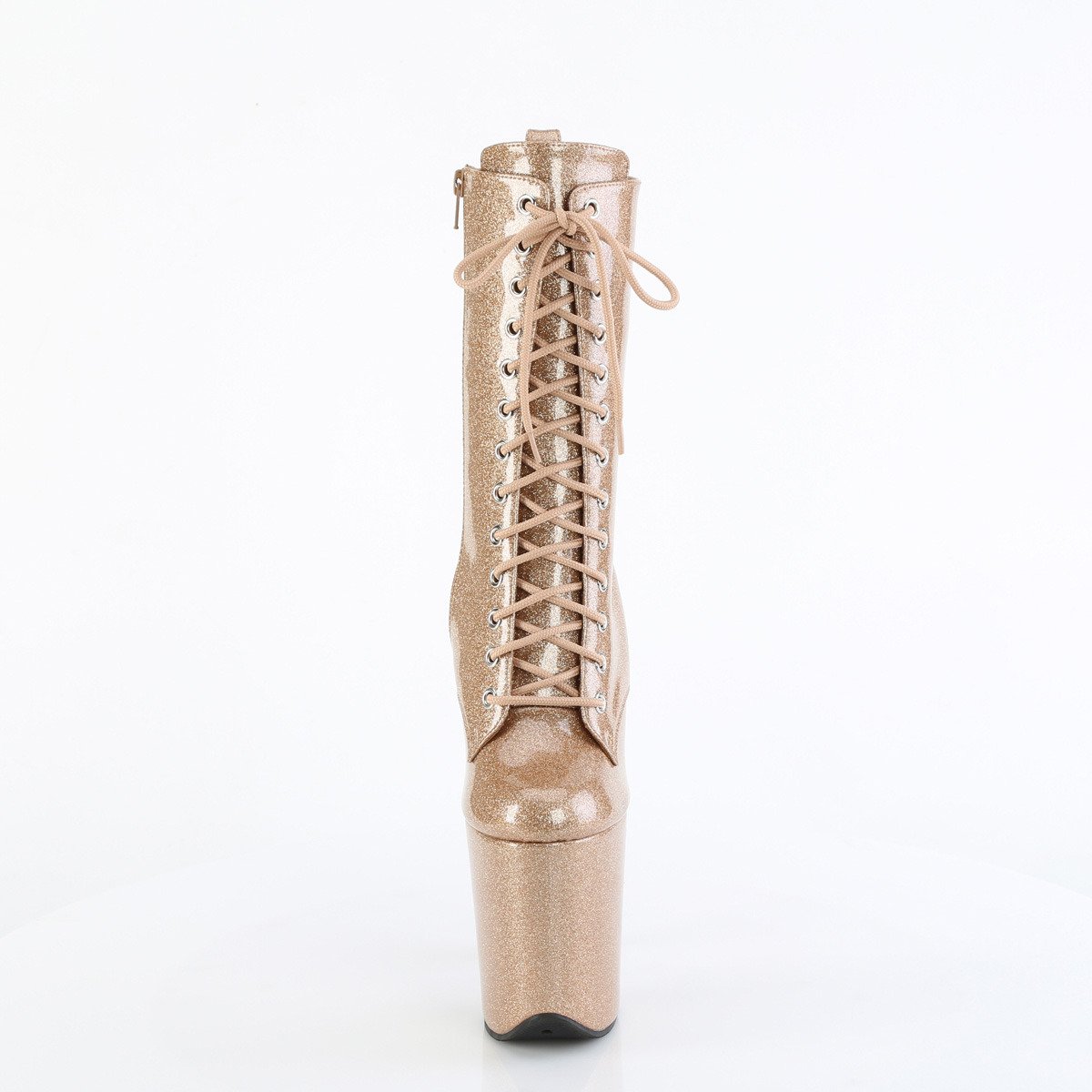 Pleaser Flamingo-1040GP GG/M - Shiny Gold High-Platform Ankle Boots