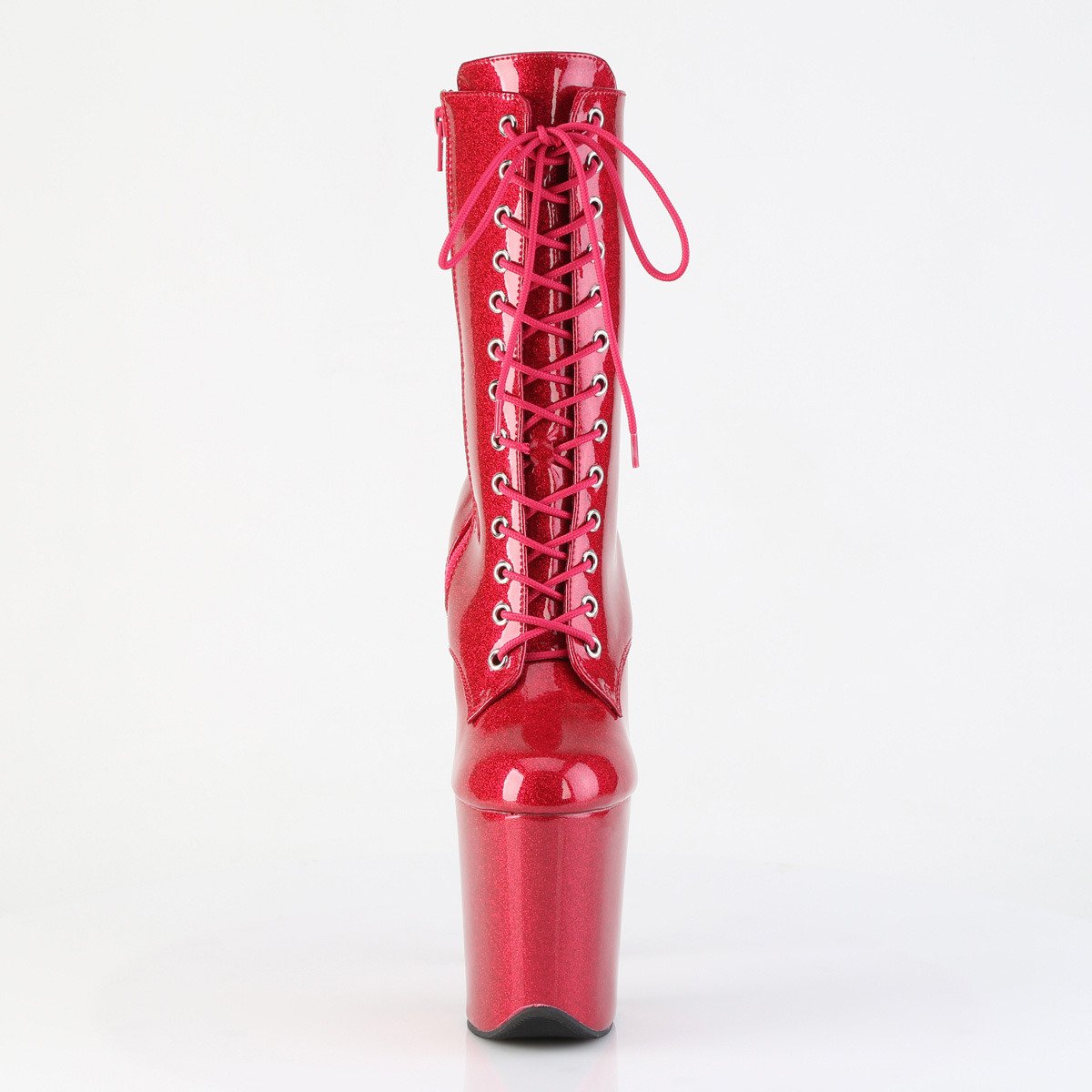 Pleaser Flamingo-1040GP FSG/M - Shiny Violet High-Platform Ankle Boots