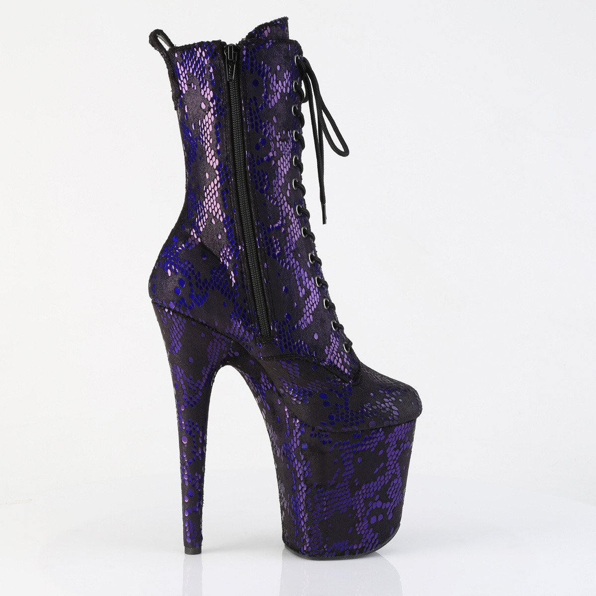 Pleaser Flamingo-1040SPF BLMFA/M - Violet High-Platform Ankle Boots
