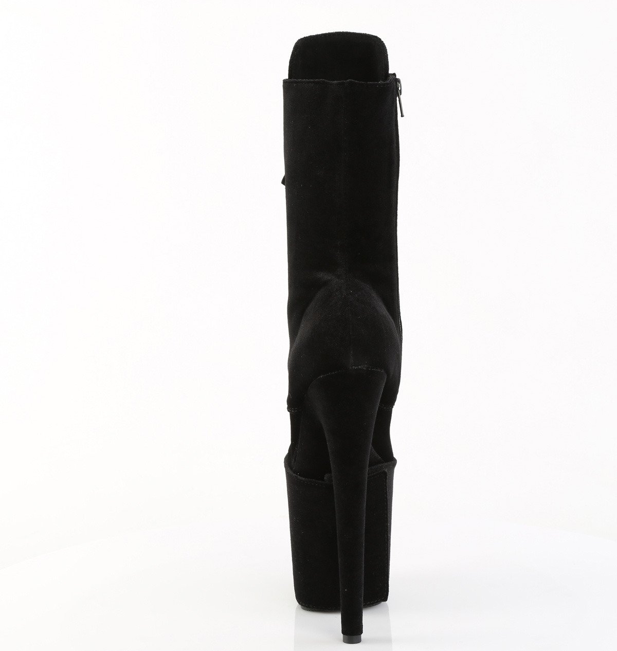 Pleaser Flamingo-1045VEL B/M - Black High-Platform Ankle Boots