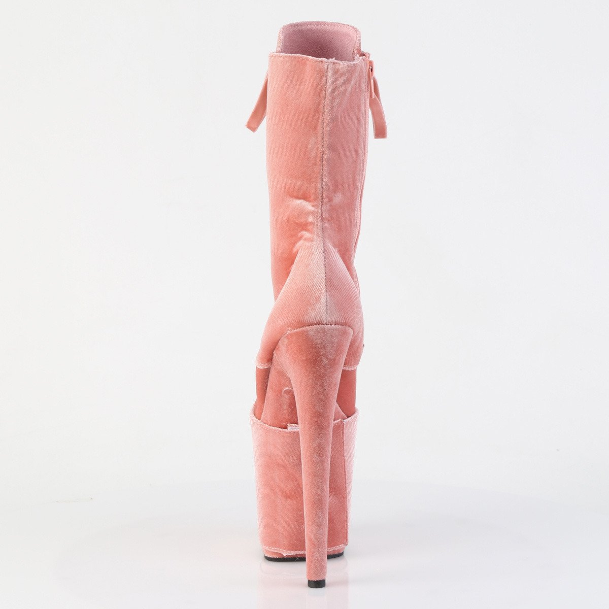 Pleaser Flamingo-1045VEL DTPN/M - Pink High-Platform Ankle Boots