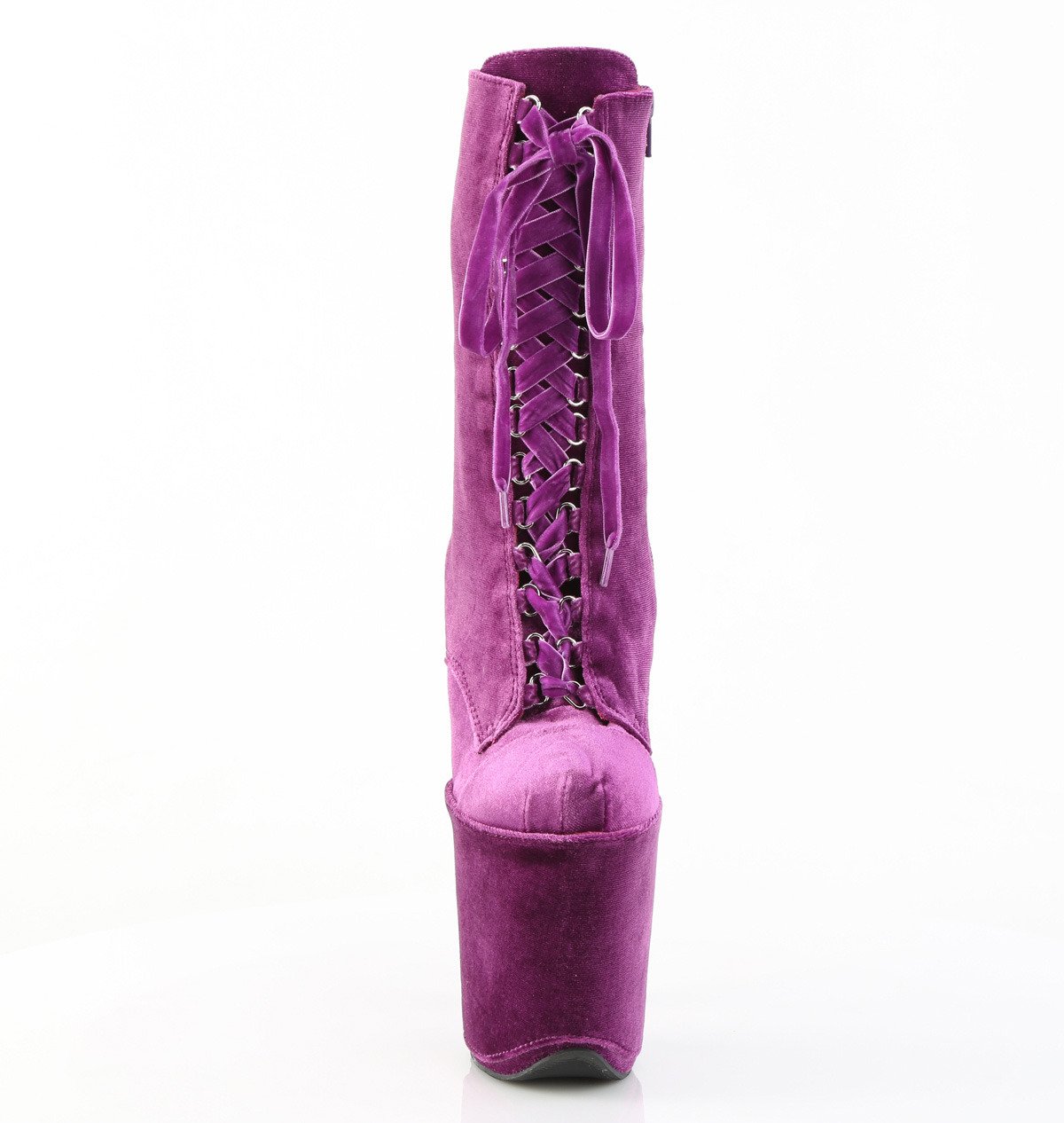 Pleaser Flamingo-1045VEL PP/M - Violet High-Platform Ankle Boots