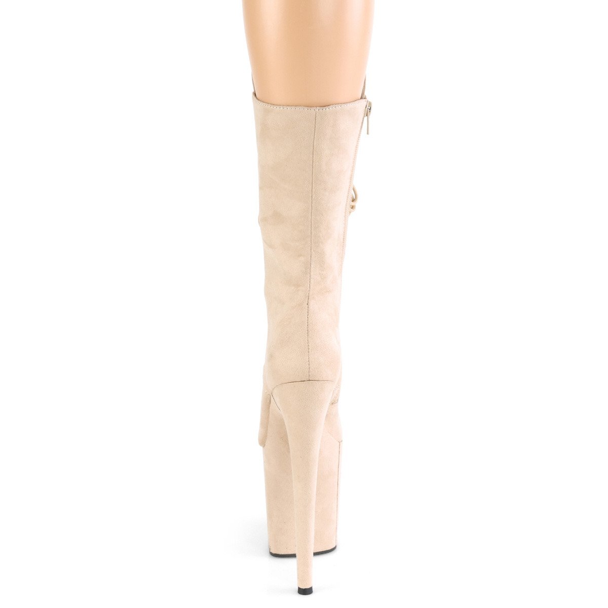 Pleaser Flamingo-1050FS BEFS/M - Beige High-Platform Ankle Boots