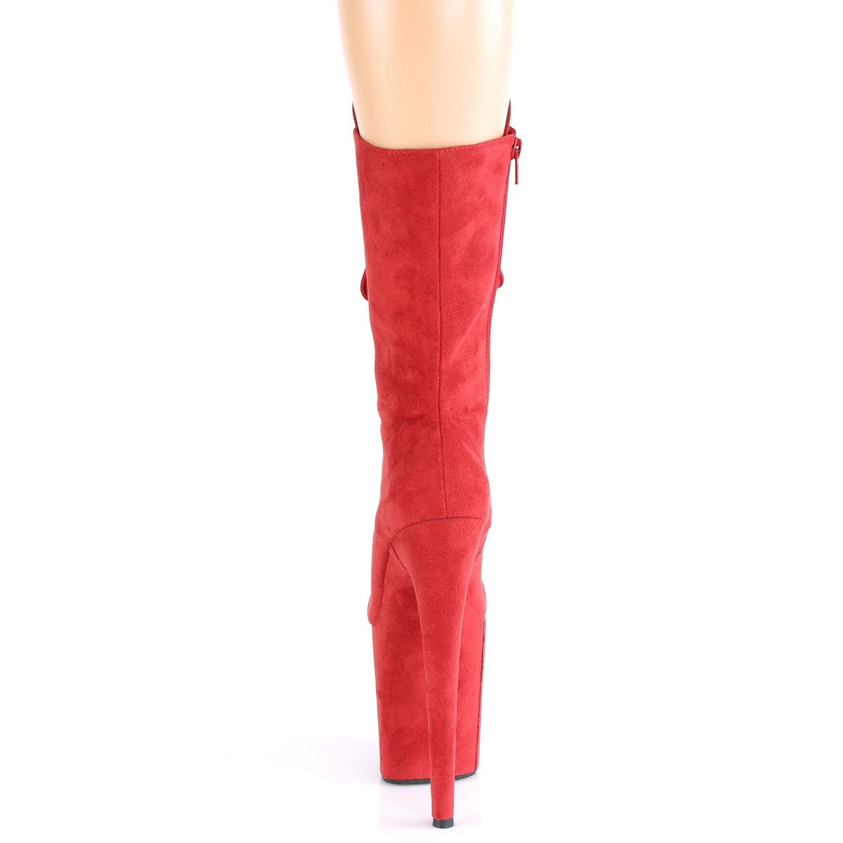 Pleaser Flamingo-1050FS RFS/M - Red High-Platform Ankle Boots