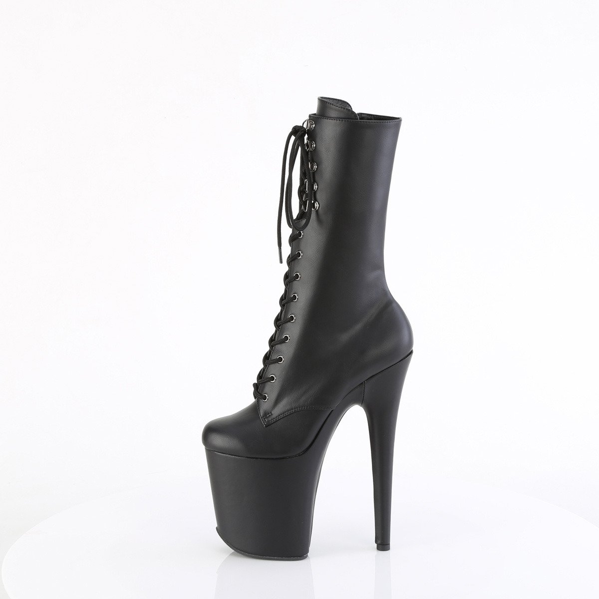 Pleaser Flamingo-1054 BPU/M - Black High-Platform Ankle Boots