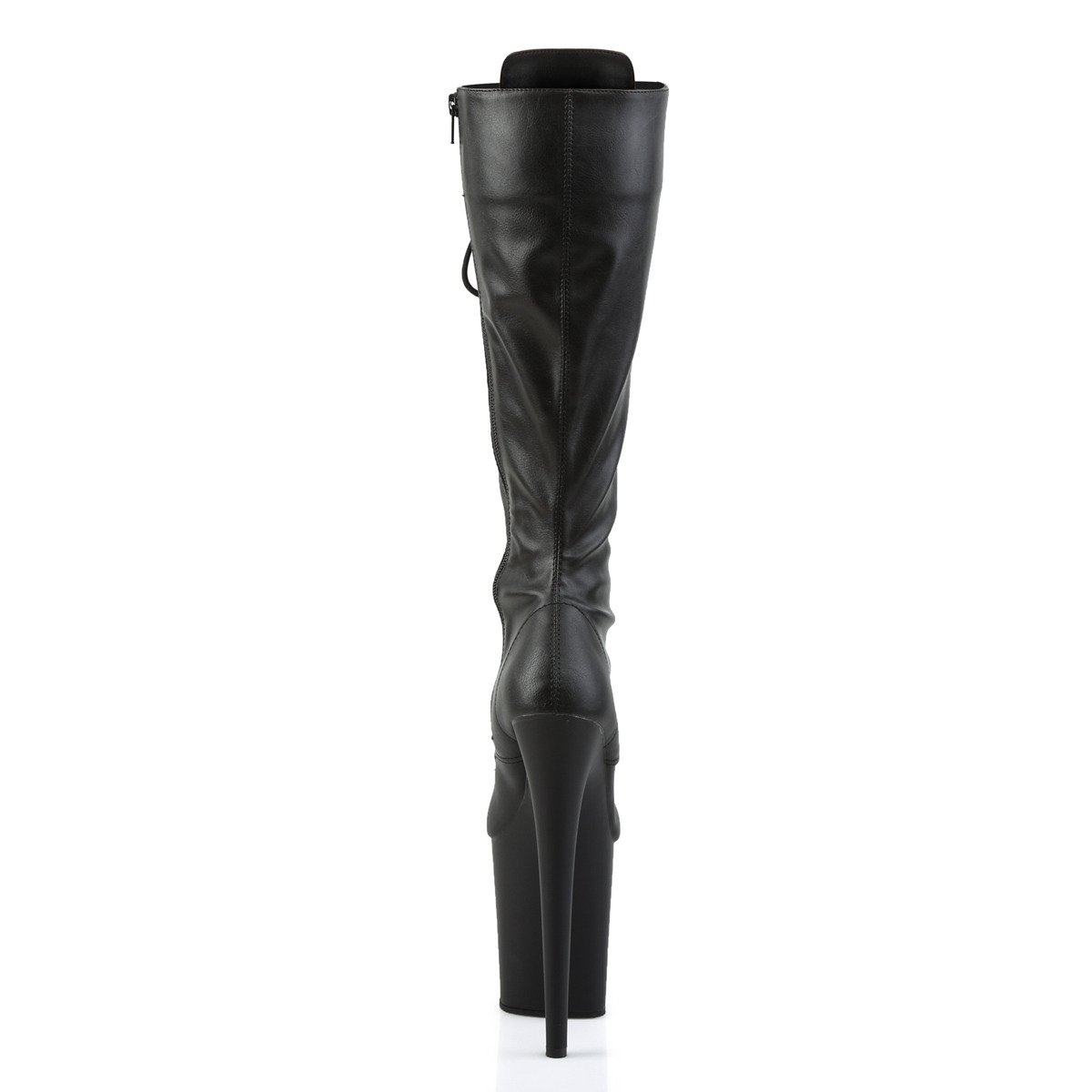 Pleaser Flamingo-2023 BPU/M - Black High-Platform Knee High Boots
