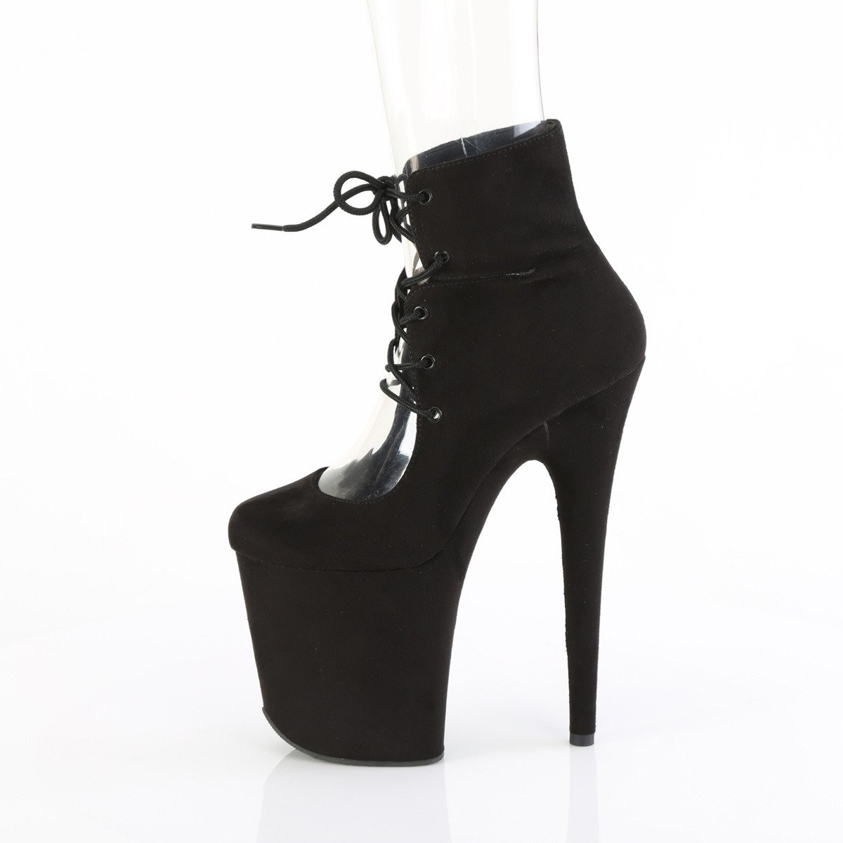 Pleaser Flamingo-800-22 BFS/M - Black High-Platform Ankle Strap Heels
