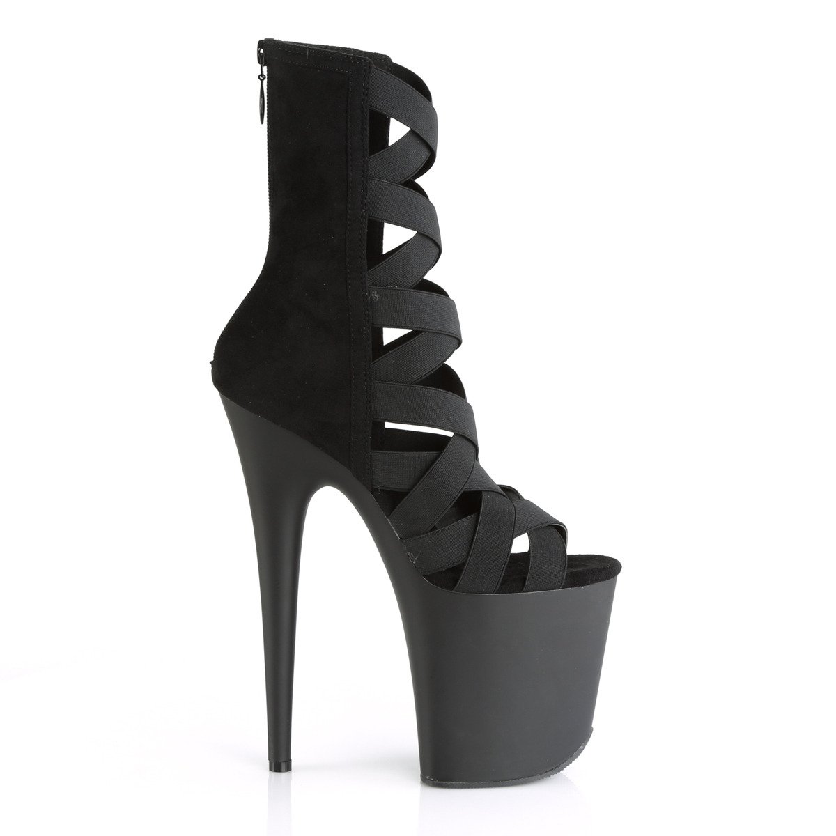 Pleaser Flamingo-800-24 BELS-MF/M - Black High-Platform Sandals