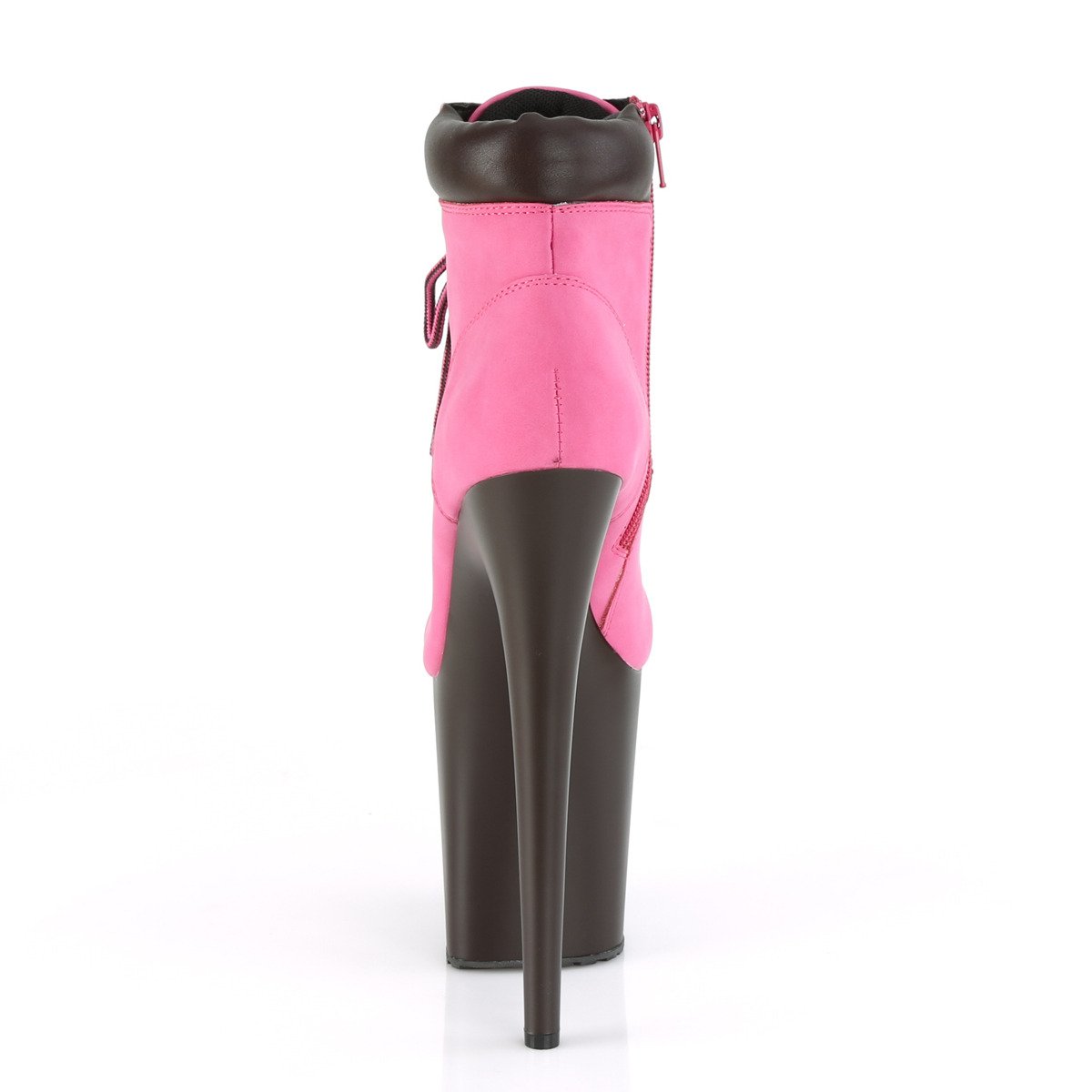 Pleaser Flamingo-800TL-02 HPNB/DB - Pink High-Platform Ankle Boots