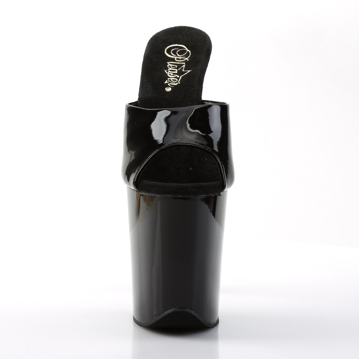 Pleaser Flamingo-801 B/M - Shiny Black High-Platform Sandals