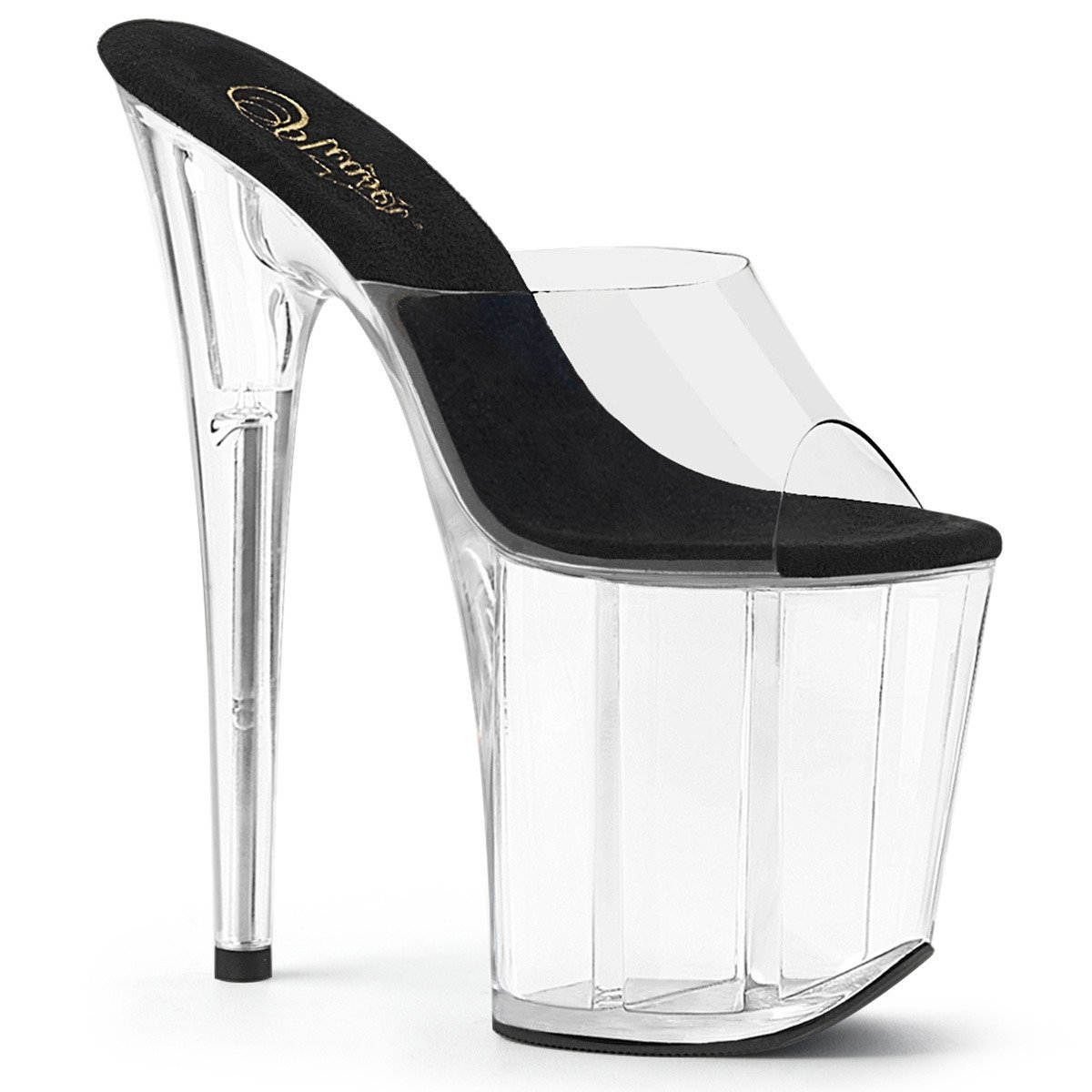 Pleaser Flamingo-801 C-B/C - Clear High-Platform Sandals
