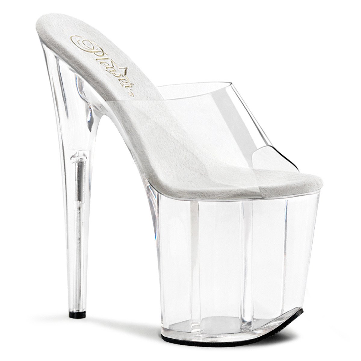 Pleaser Flamingo-801 C/M - Clear High-Platform Sandals