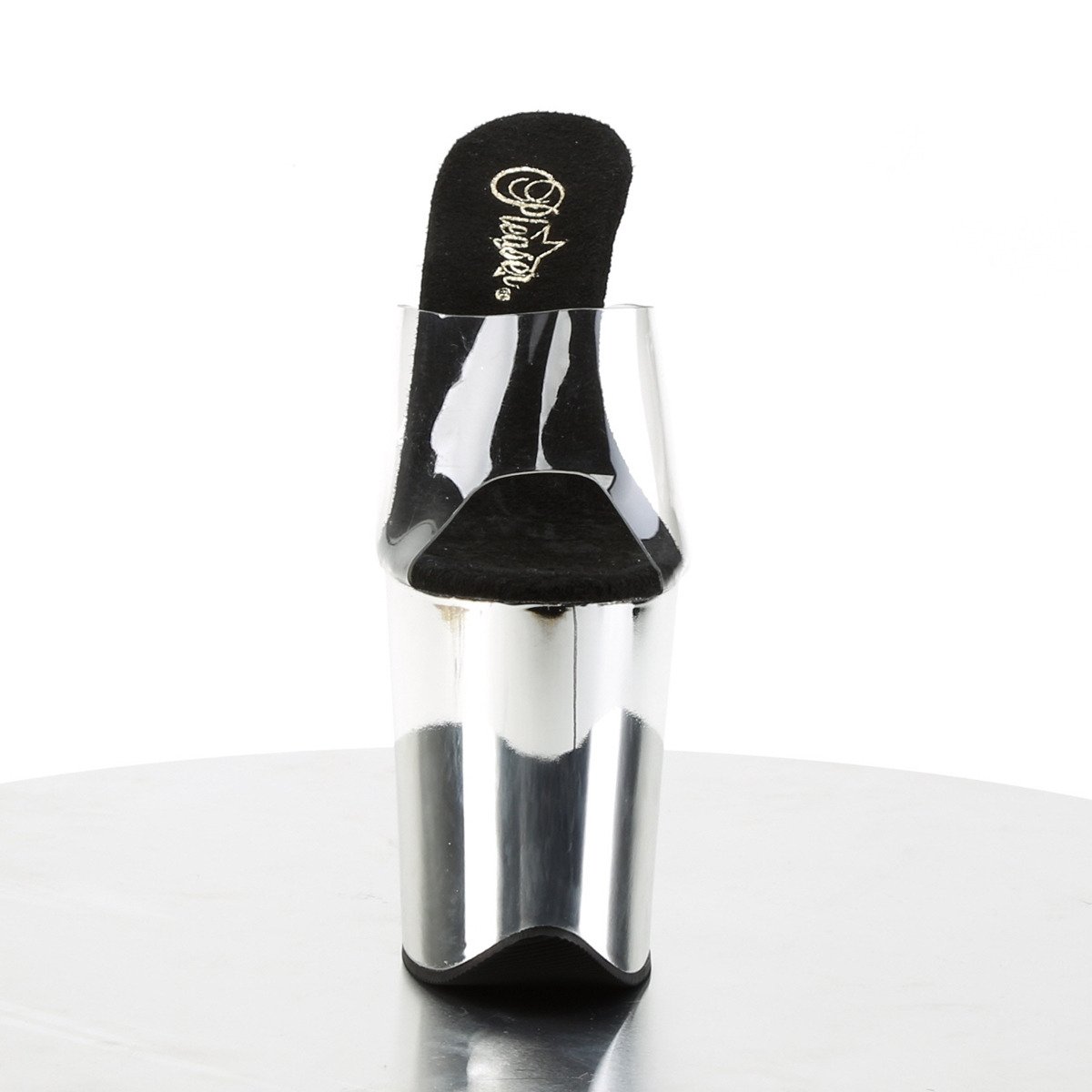 Pleaser Flamingo-801 C/SCH - Clear High-Platform Sandals