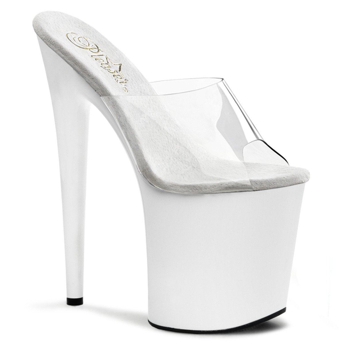 Pleaser Flamingo-801 C/W - Clear High-Platform Sandals