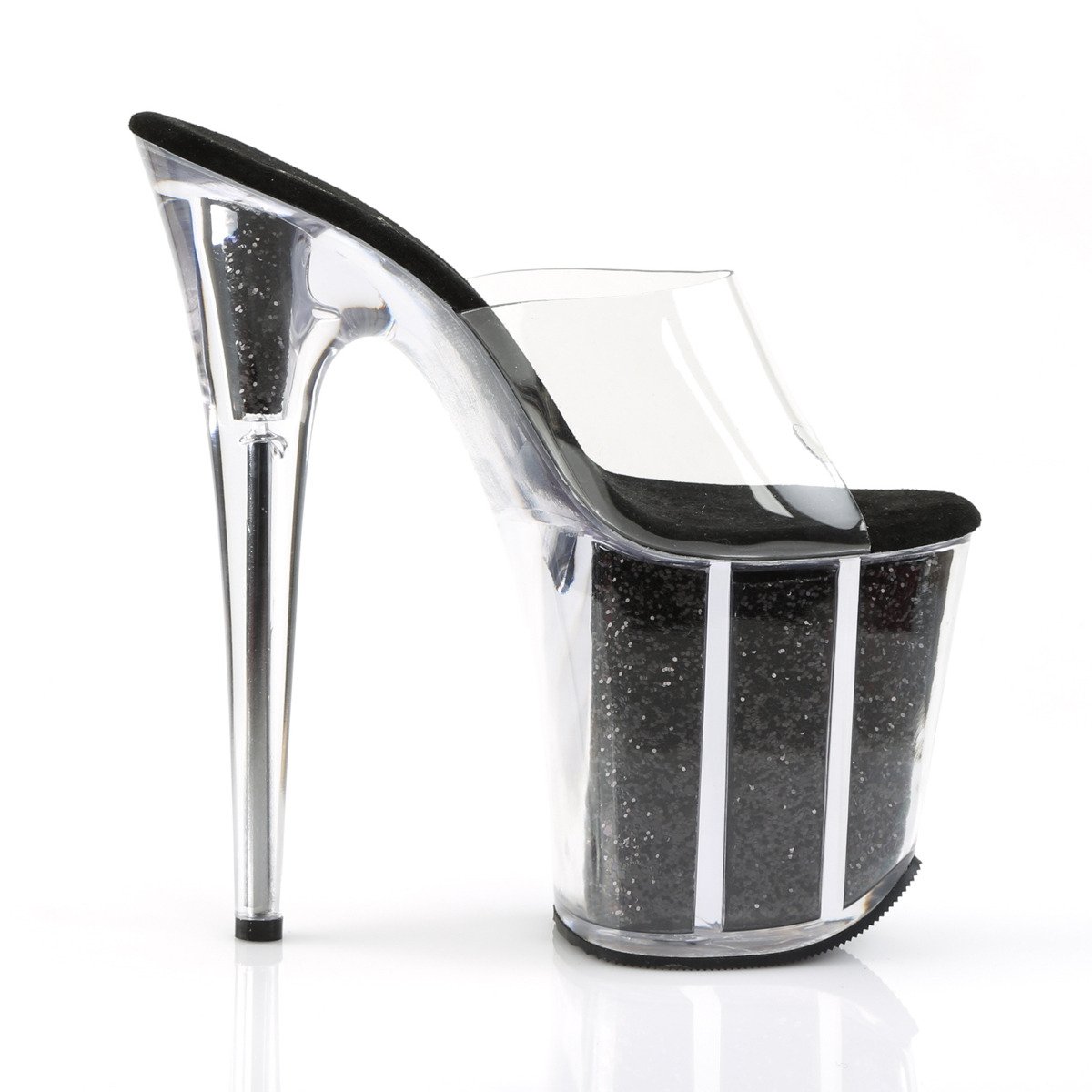 Pleaser Flamingo-801G C/BG - Clear High-Platform Sandals