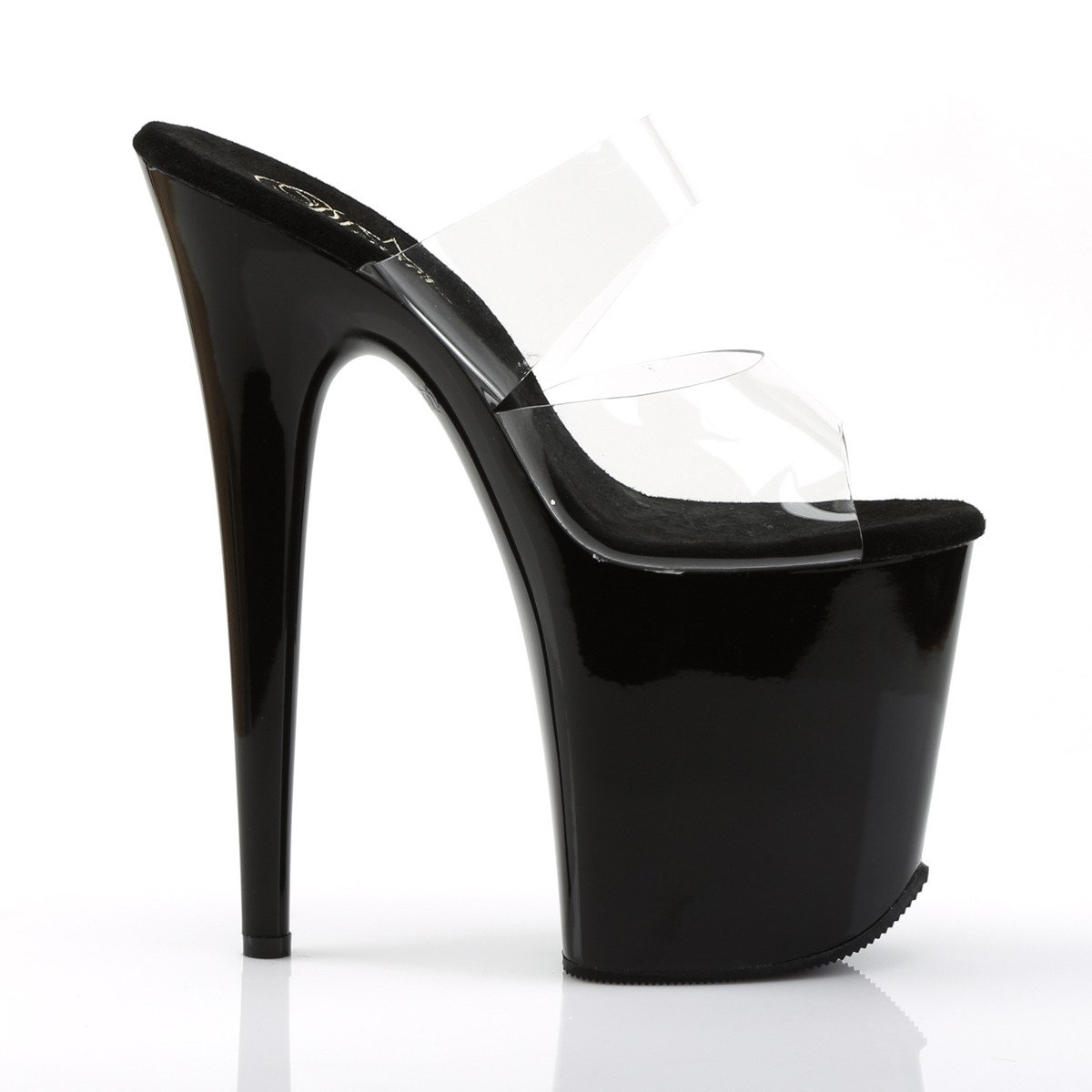 Pleaser Flamingo-802 C/B - Clear High-Platform Sandals