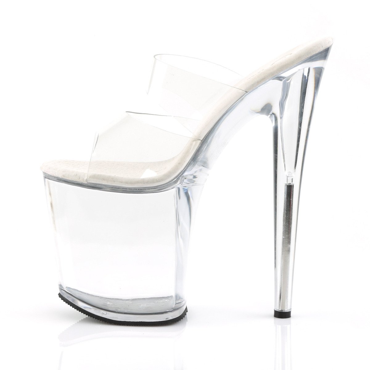 Pleaser Flamingo-802 C/M - Clear High-Platform Sandals
