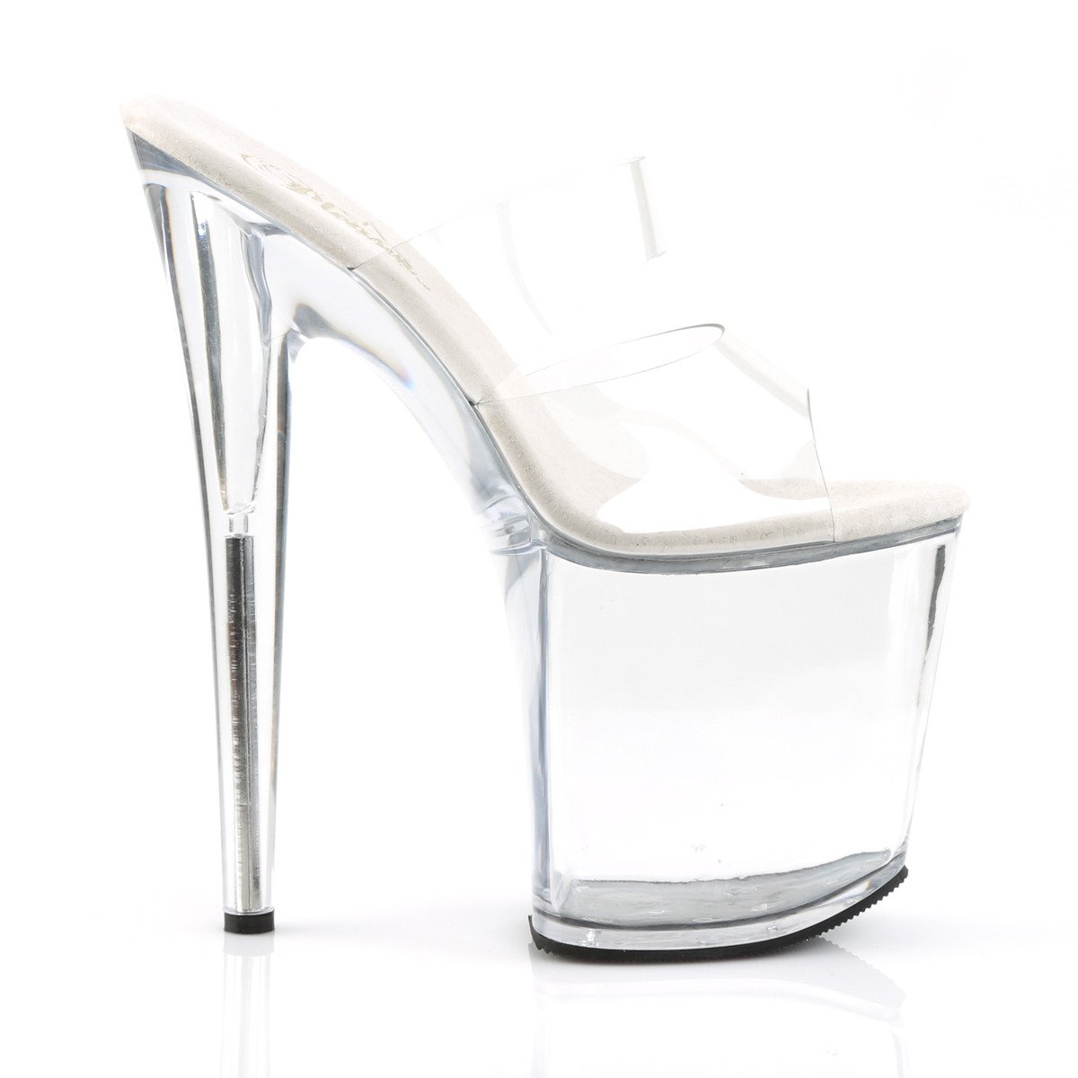 Pleaser Flamingo-802 C/M - Clear High-Platform Sandals