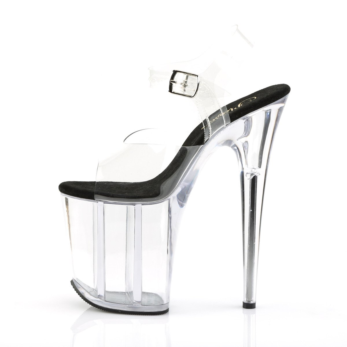 Pleaser Flamingo-808 C-B/C - Clear High-Platform Sandals