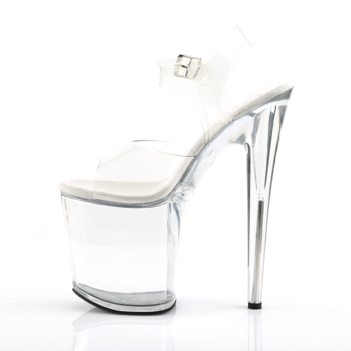 Pleaser Flamingo-808 C/M - Clear High-Platform Sandals
