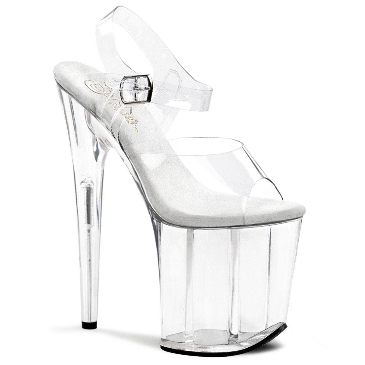 Pleaser Flamingo-808 C/M - Clear High-Platform Sandals