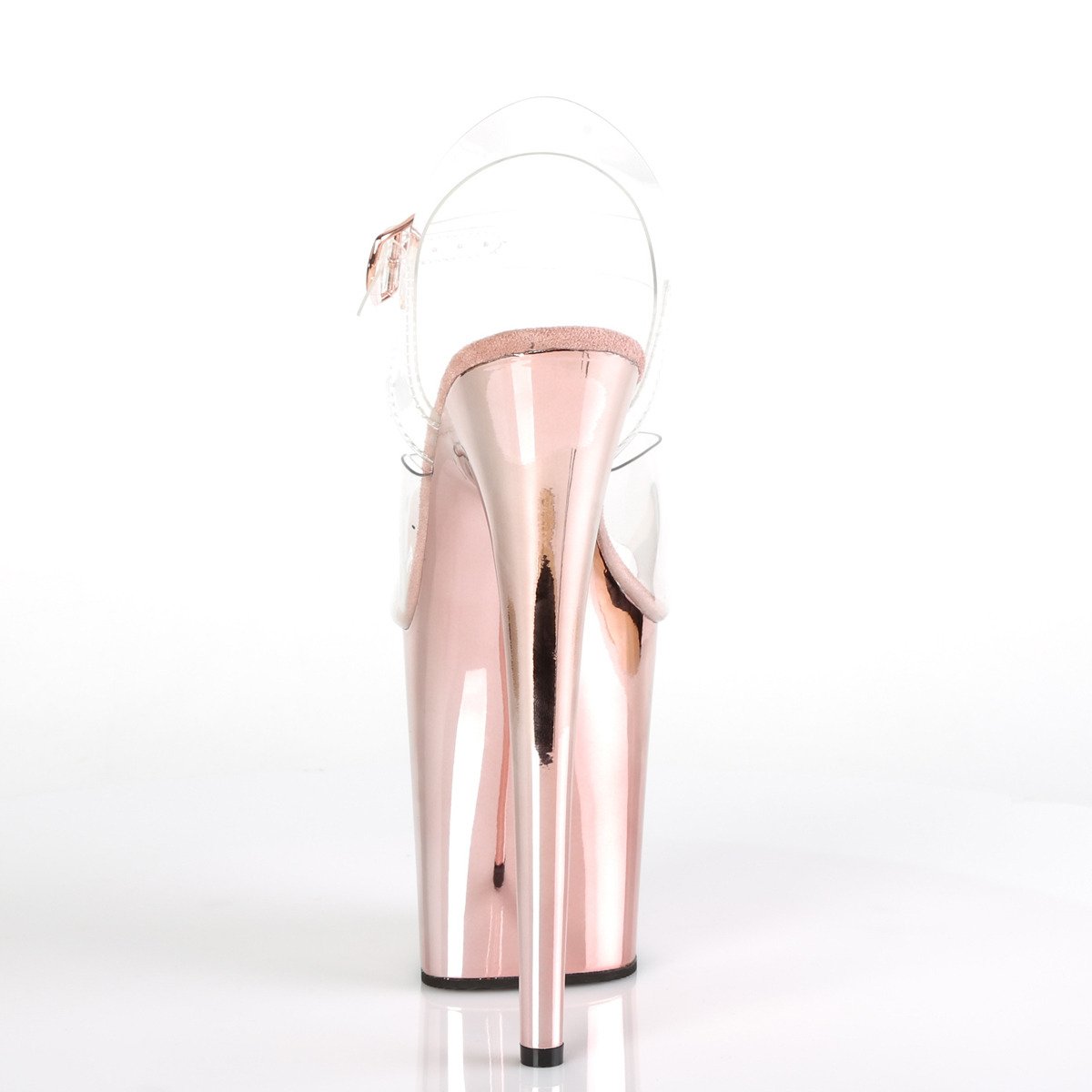 Pleaser Flamingo-808 C/ROGLDCH - Clear High-Platform Sandals