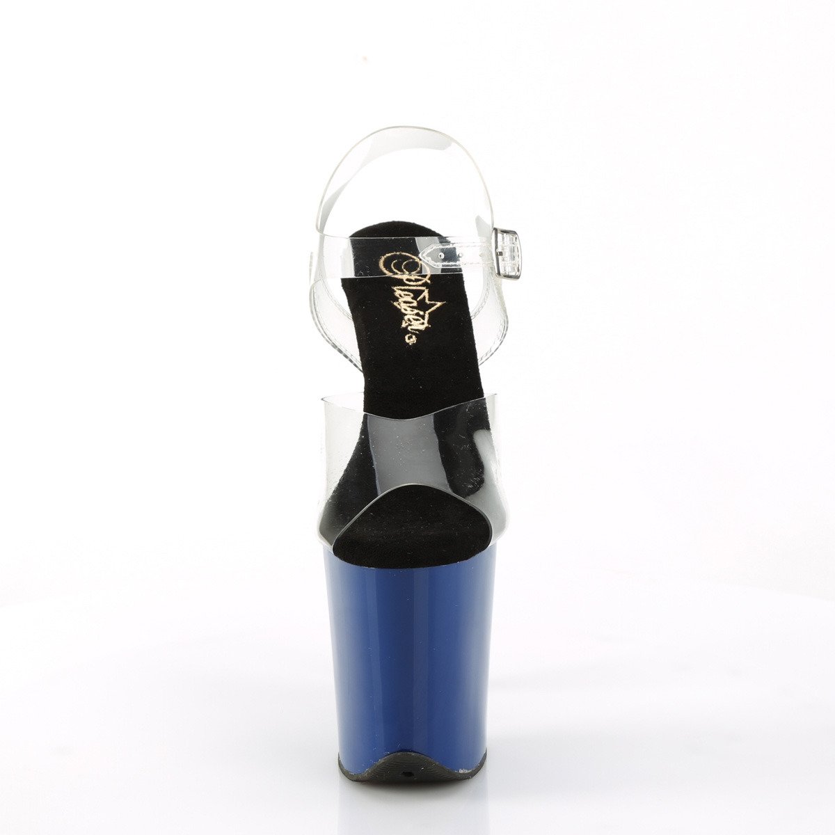 Pleaser Flamingo-808 C/RYBL - Clear High-Platform Sandals