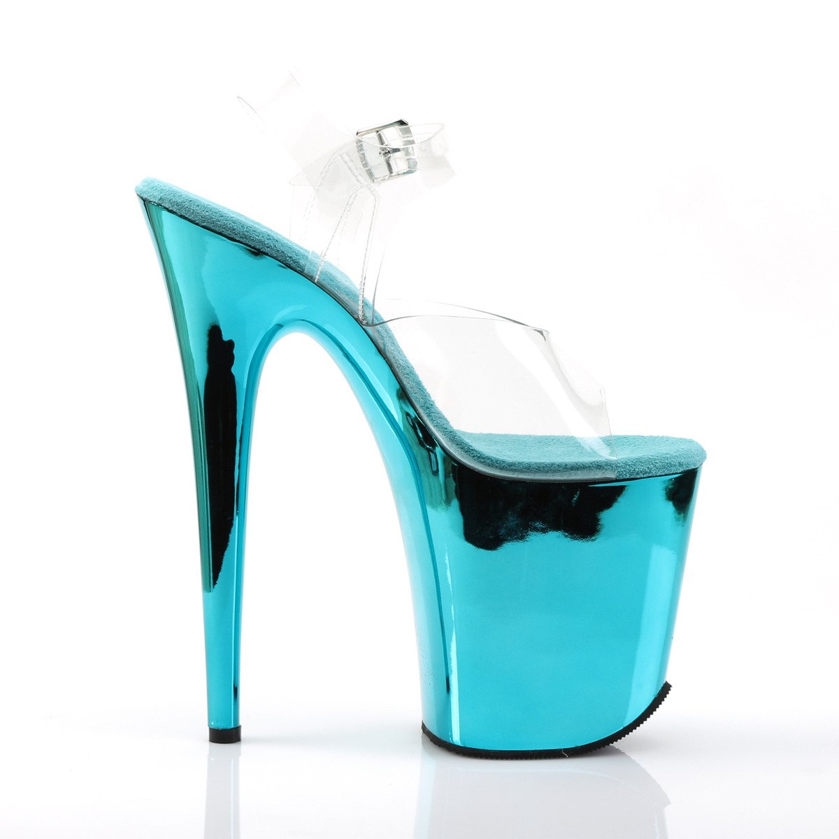 Pleaser Flamingo-808 C/TECH - Clear High-Platform Sandals