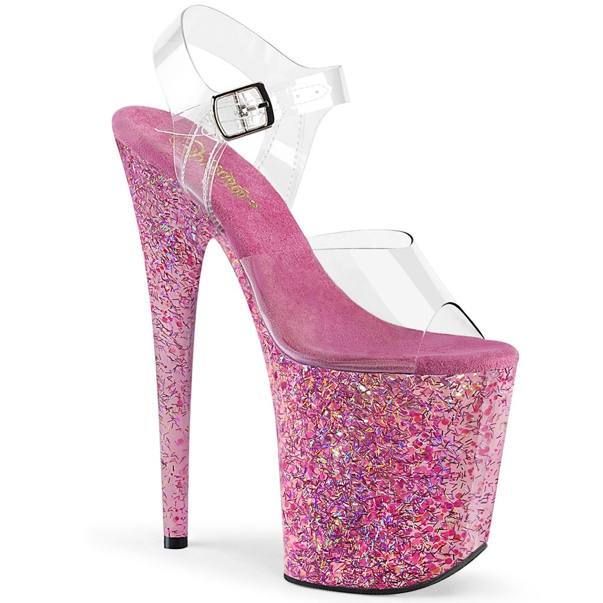 Pleaser Flamingo-808CF C/PN - Clear High-Platform Sandals