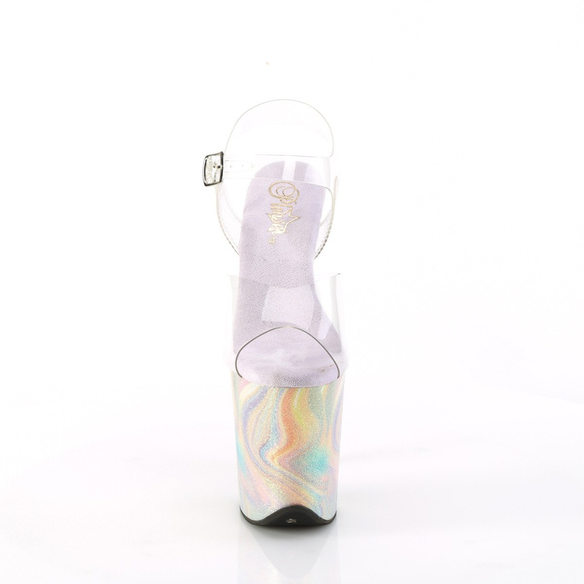 Pleaser Flamingo-808CRF C/LVG - Clear High-Platform Sandals