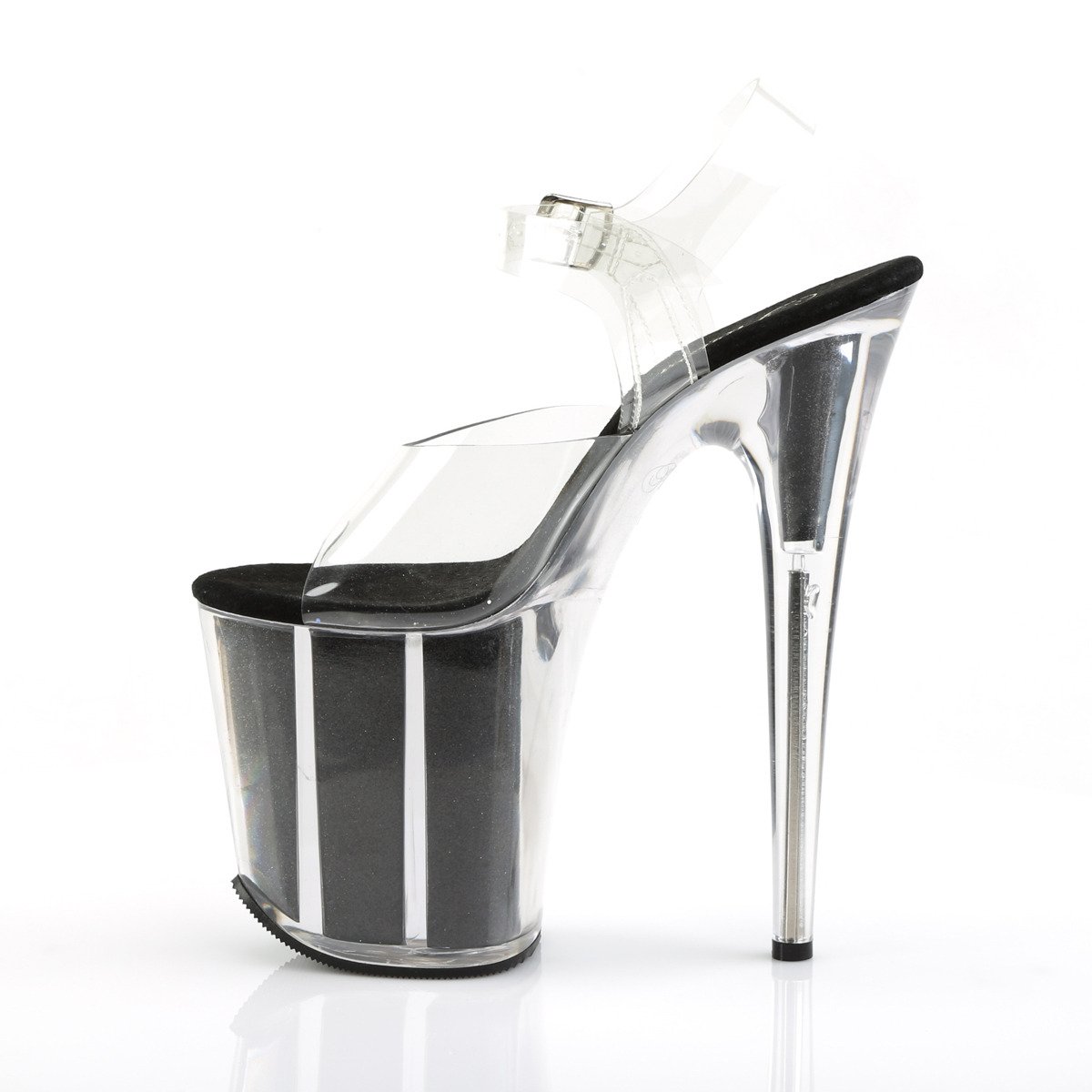 Pleaser Flamingo-808G C/B - Clear High-Platform Sandals