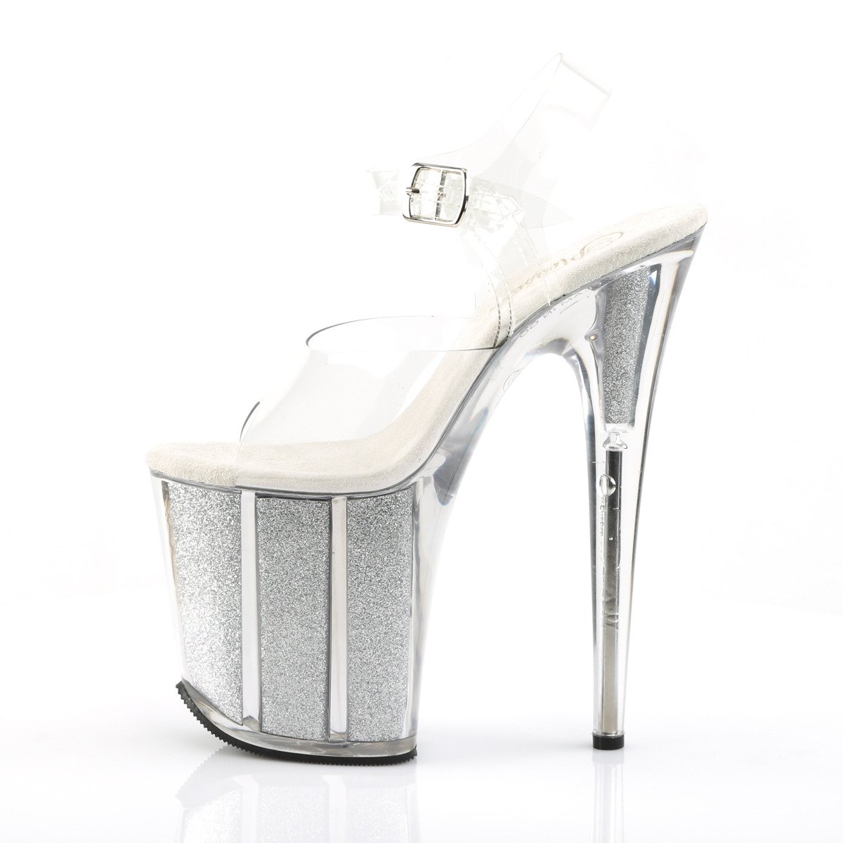 Pleaser Flamingo-808G C/S - Clear High-Platform Sandals