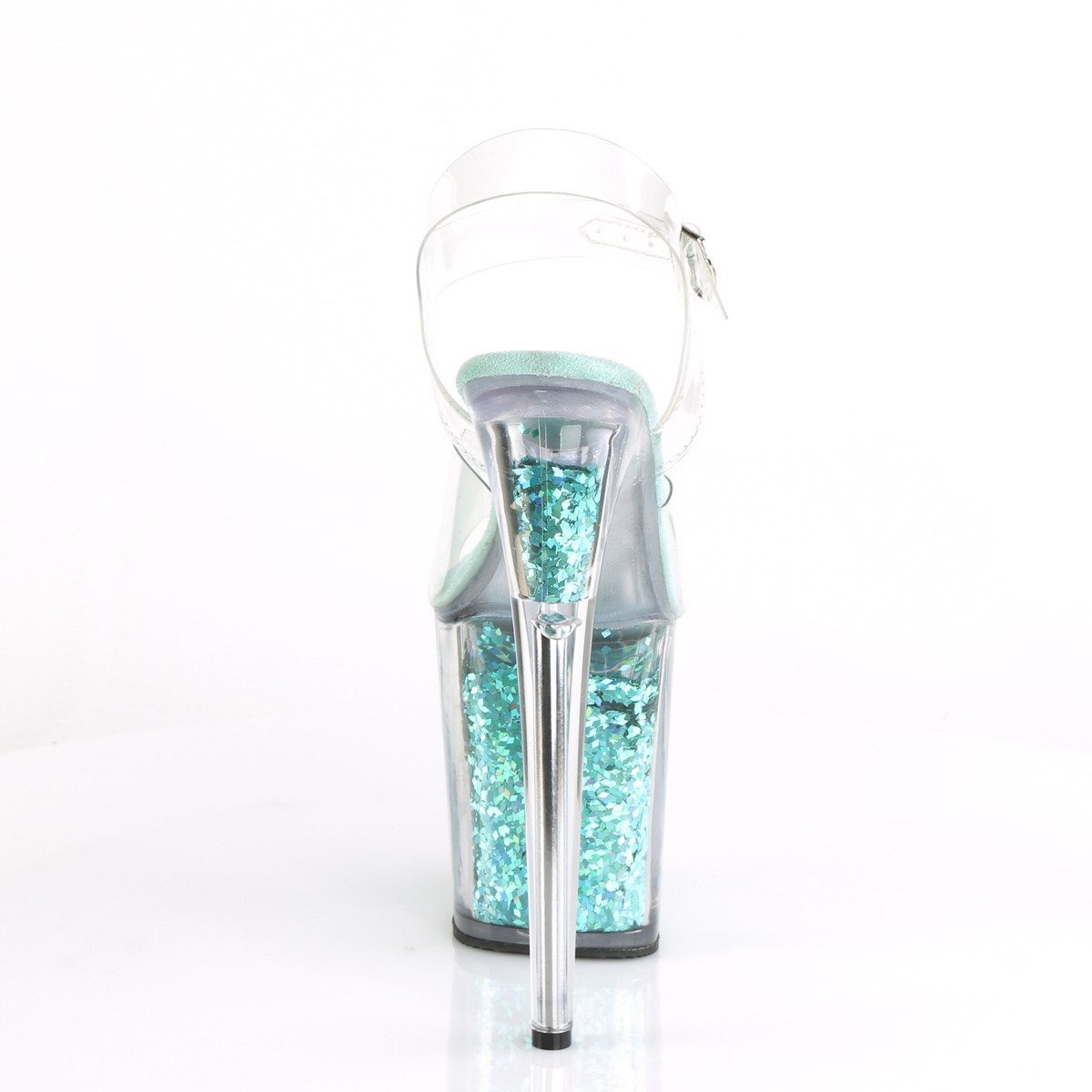 Pleaser Flamingo-808GF C/TURMCG - Clear High-Platform Sandals