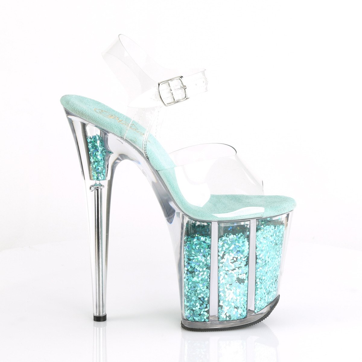 Pleaser Flamingo-808GF C/TURMCG - Clear High-Platform Sandals